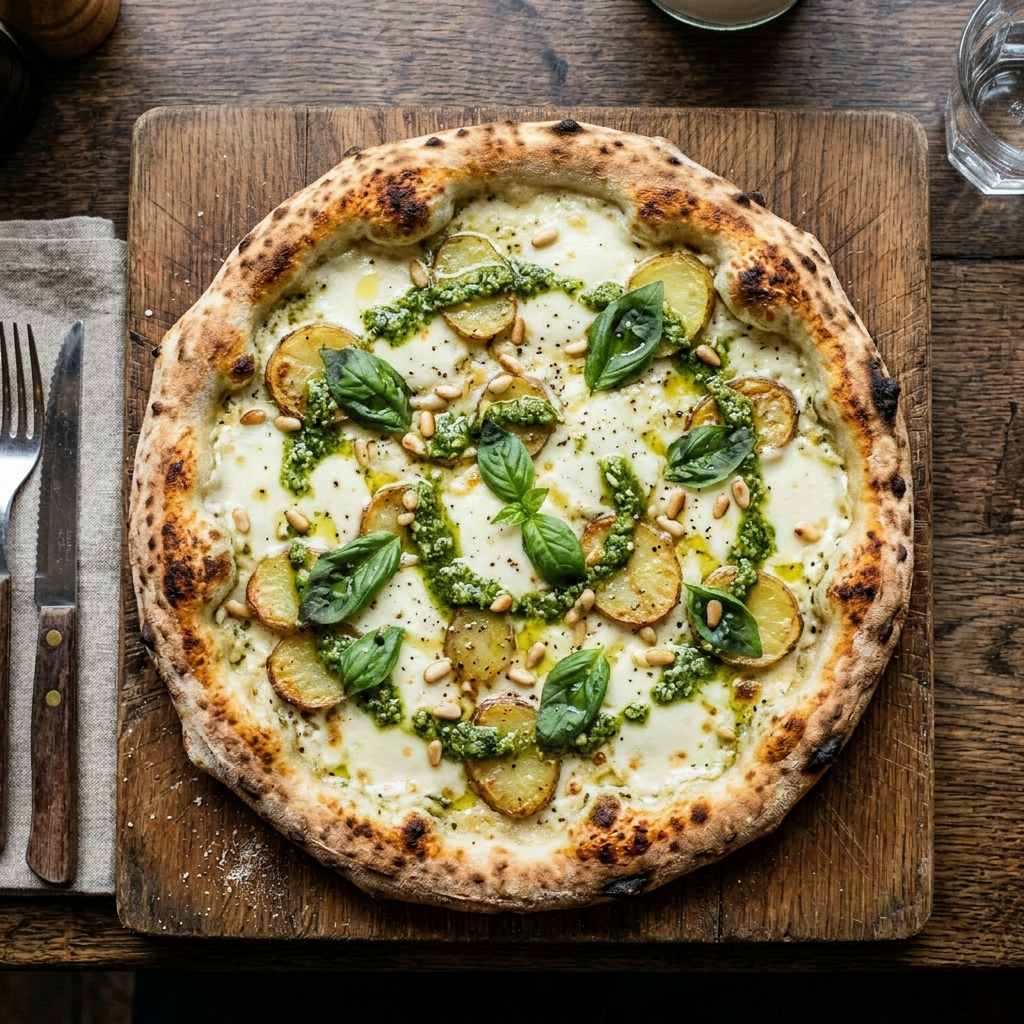 Pizza Blanche Pesto