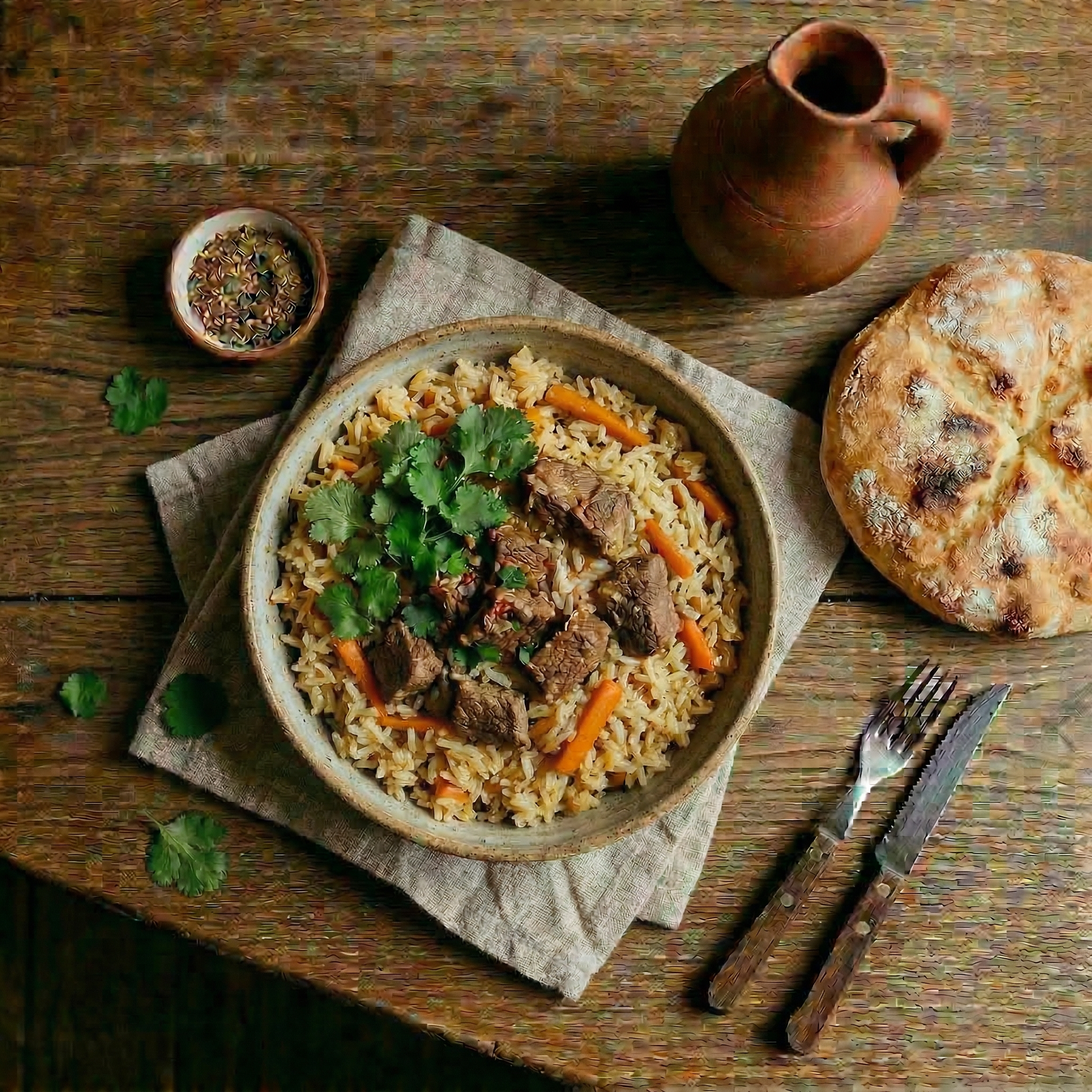 Plov Traditionnel d'Asie Centrale